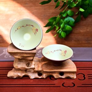 Chén nón tử nê phối lục khắc hoa mai